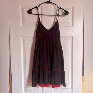 Flowy maroon sundress
